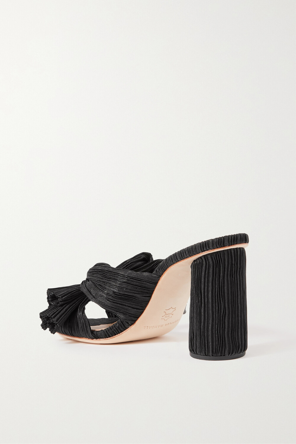

LOEFFLER RANDALL мюли Penny из плиссе и ламе с бантом, черный