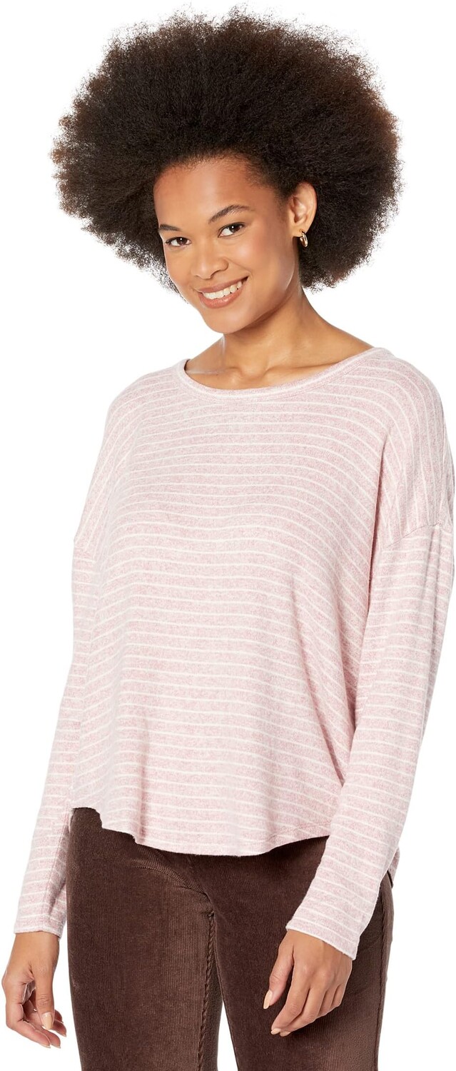 

Джерси Cloud с длинными рукавами и круглым вырезом Lucky Brand, цвет Pink Stripe