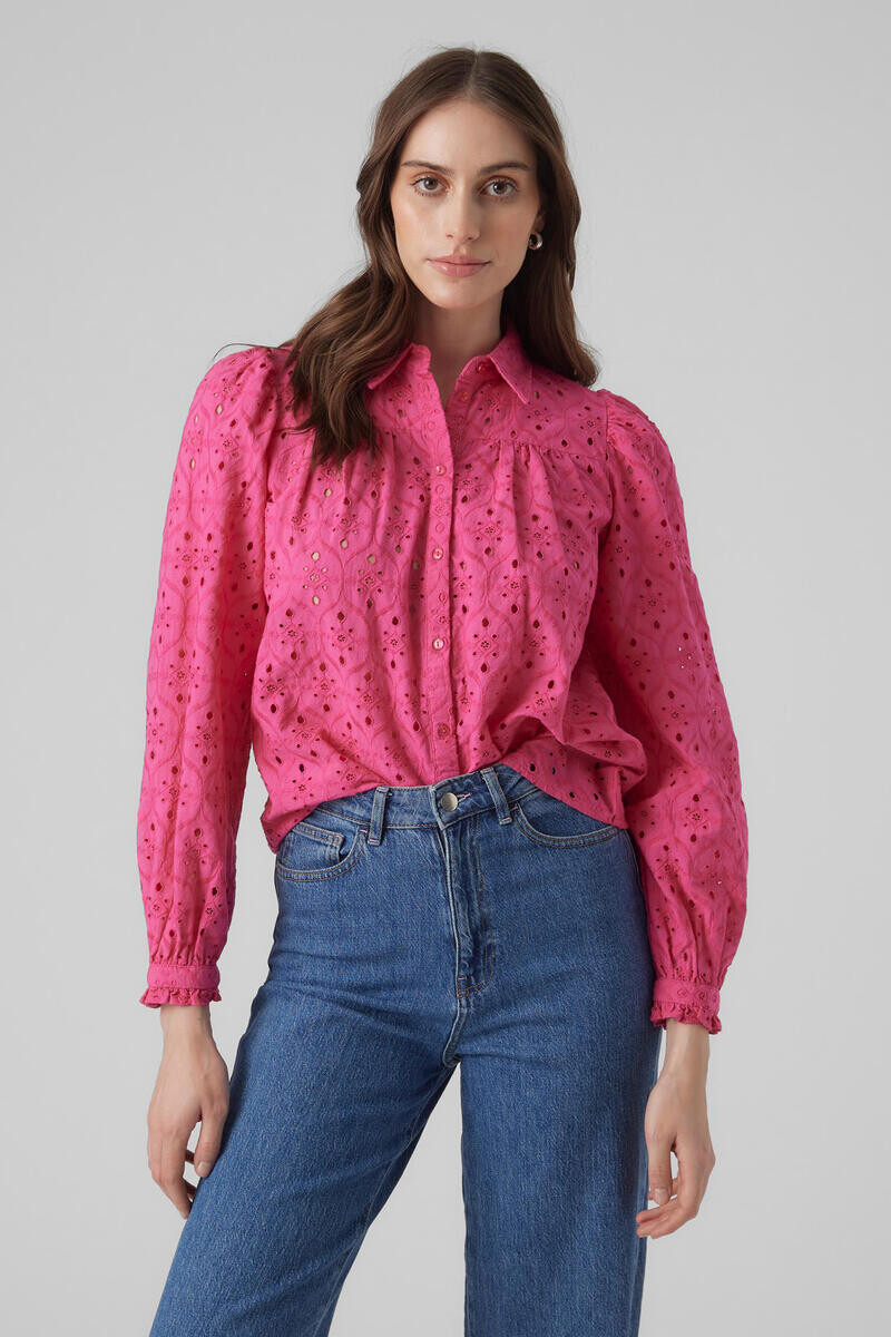 

Рубашка с ажурными деталями Vero Moda, фиолетовый