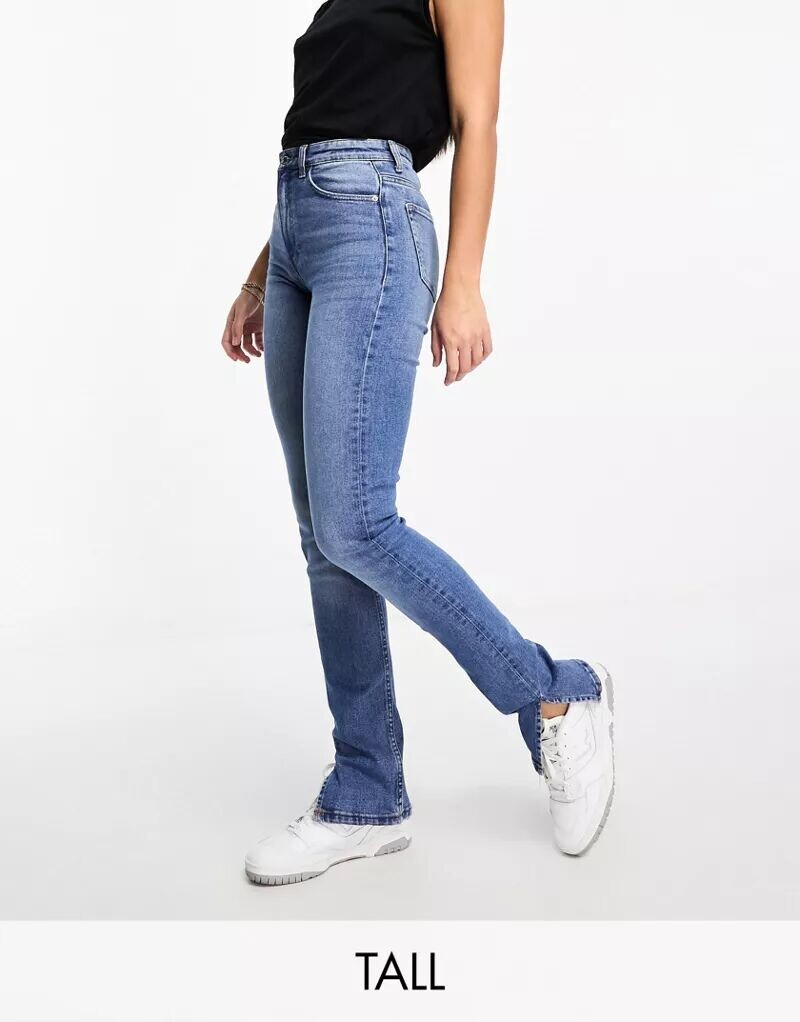 

Темно-синие джинсы с завышенной талией Bershka Tall