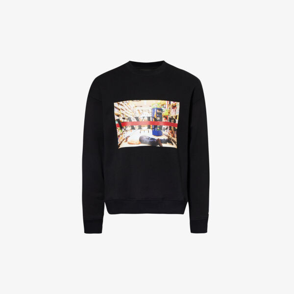 

Толстовка из переработанного хлопка и смесового хлопка с фирменным графическим принтом Vayder, графит