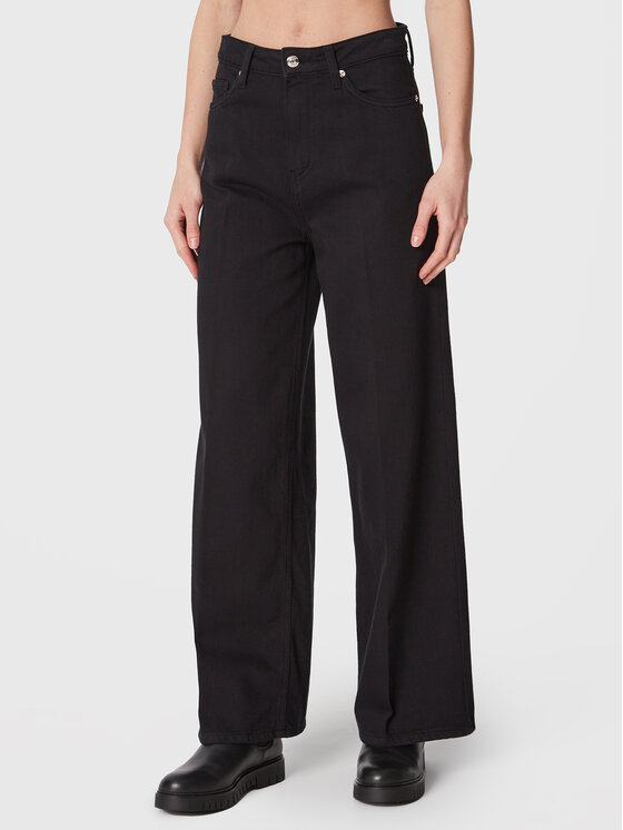 Широкие джинсы Tommy Hilfiger, черный джинсы широкие tommy hilfiger размер 28 34 черный