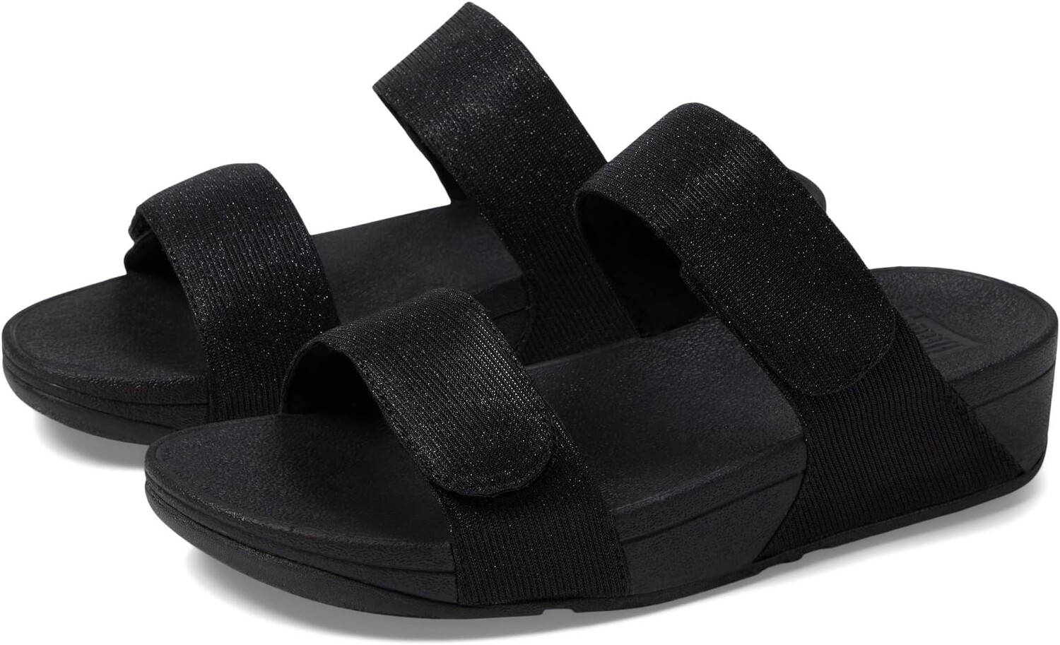

Сандалии на плоской подошве Lulu Adjustable Shimmerlux Slides FitFlop, цвет All Black