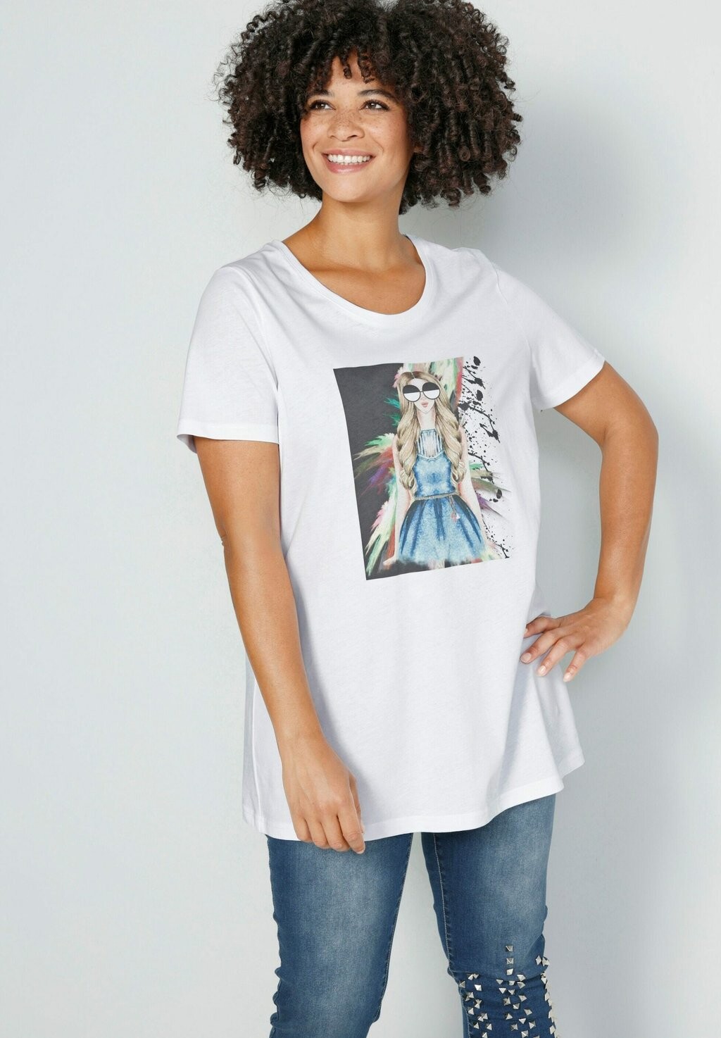 

Футболка с принтом CLASSIC FIT Angel of Style, белый