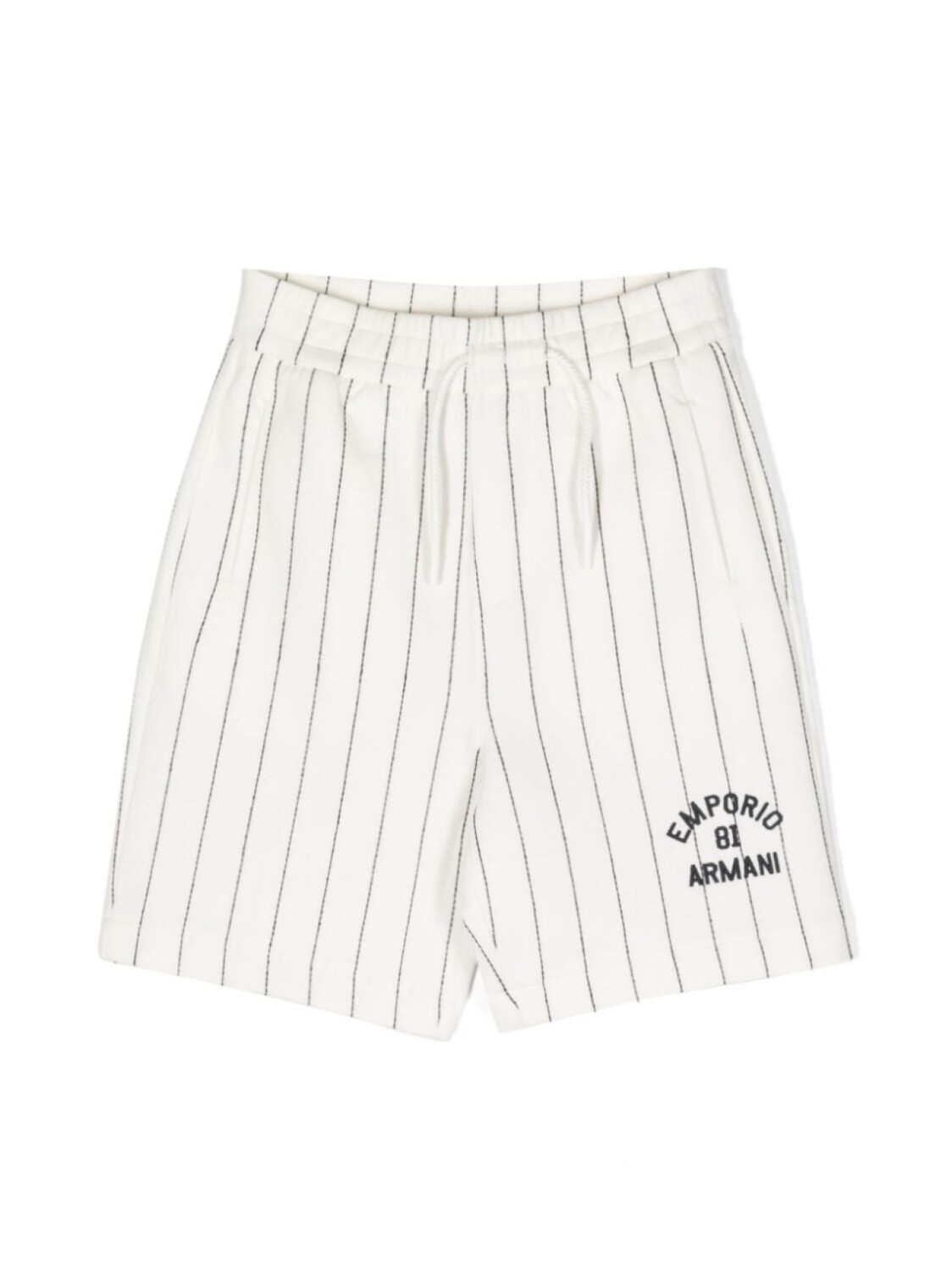 

Шорты с полоской и логотипом Emporio Armani Kids, белый