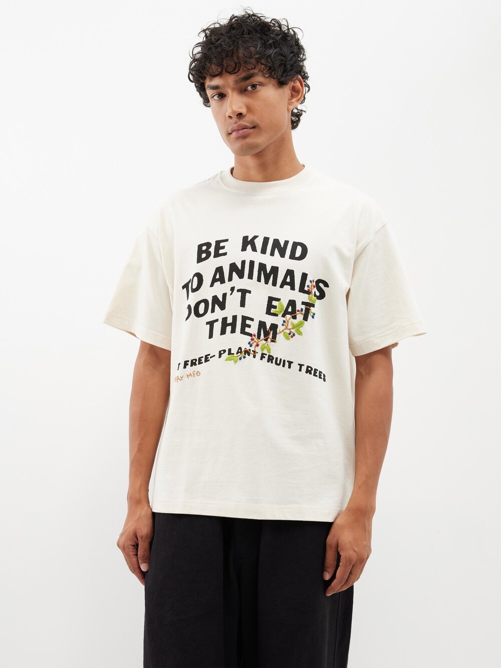 

Футболка с принтом grateful be kind из органического хлопка Story MFG, белый