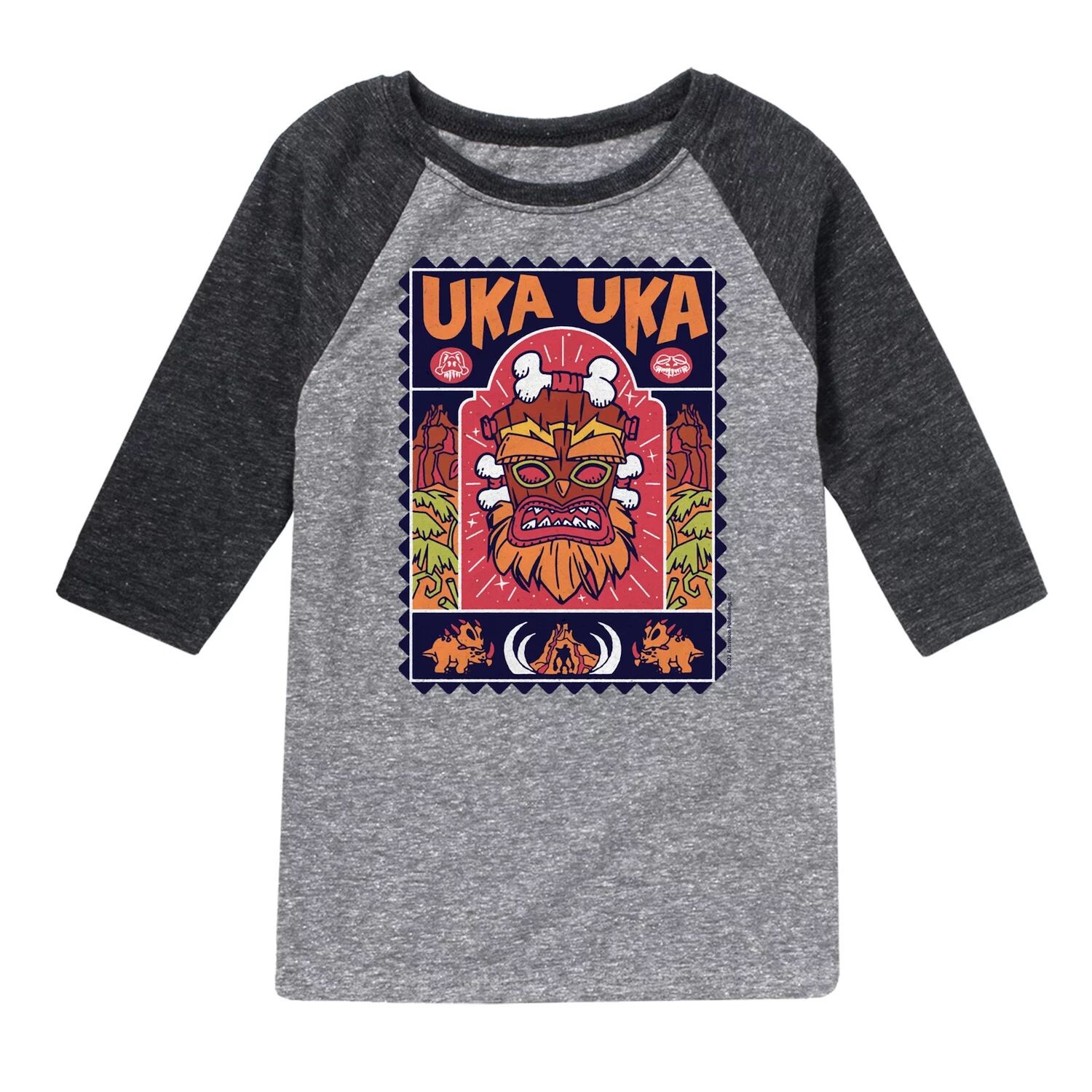 

Футболка Crash Bandicoot Uka Uka с рисунком реглан для мальчиков 8–20 лет Licensed Character