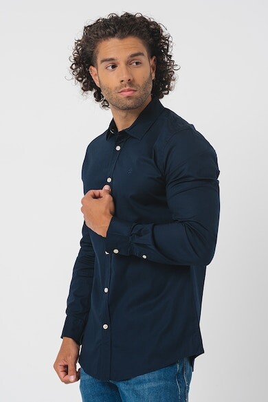 

Рубашка с длинным рукавом Scotch & Soda, темно-синий