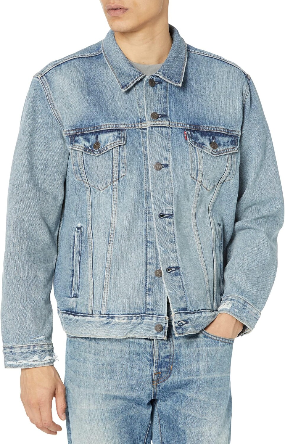 

Куртка The Trucker Jacket Levi's, цвет Light Indigo Destructed