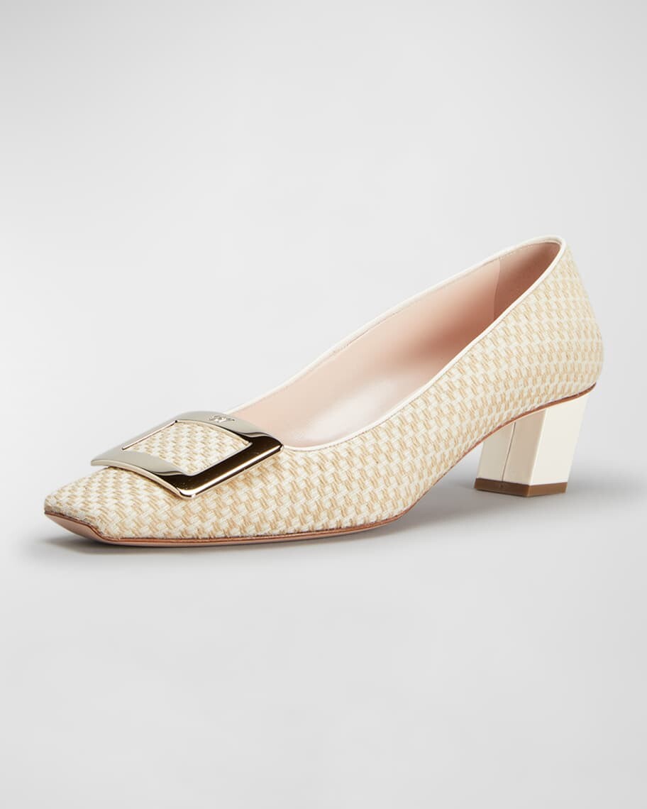 

Твидовые туфли Belle Vivier с пряжкой Roger Vivier