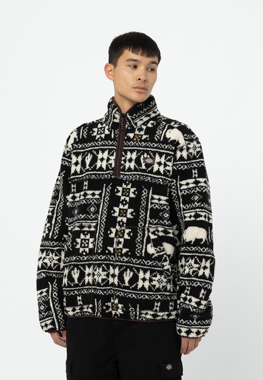 

Флисовый джемпер Dickies HAYS QUARTER ZIP, nordic aop темный