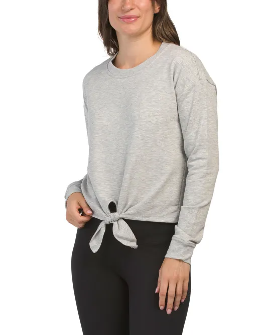 

Толстовка с махровым узлом на кромке и начесом 90 Degree By Reflex, цвет Heather Grey