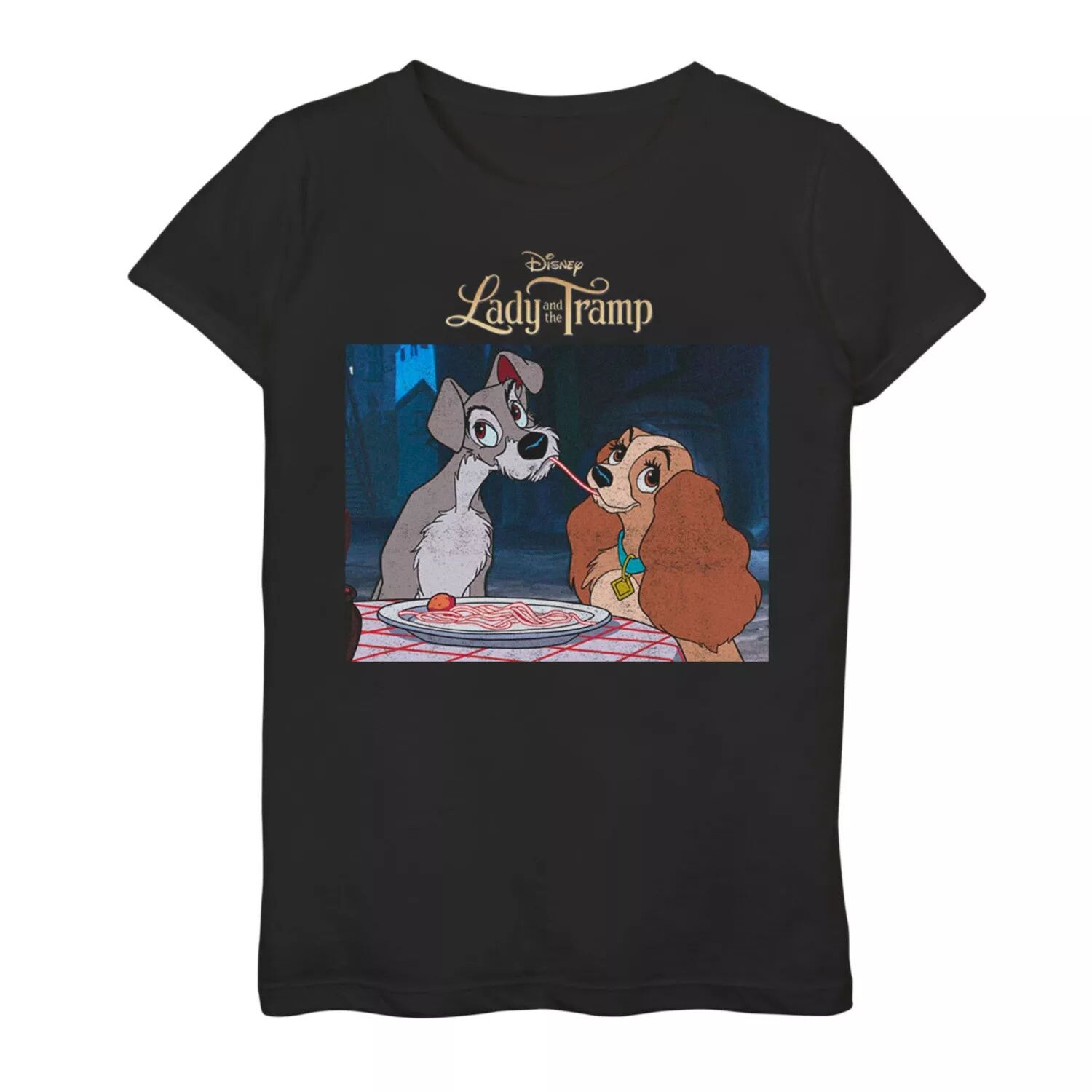 

Футболка с рисунком Леди Бродяга для девочек 7–16 лет Disney's Lady and The Tramp Girls Disney