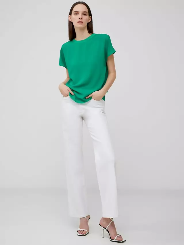 

Топ French Connection Light Crepe Crew Neck, цвет jelly/bean