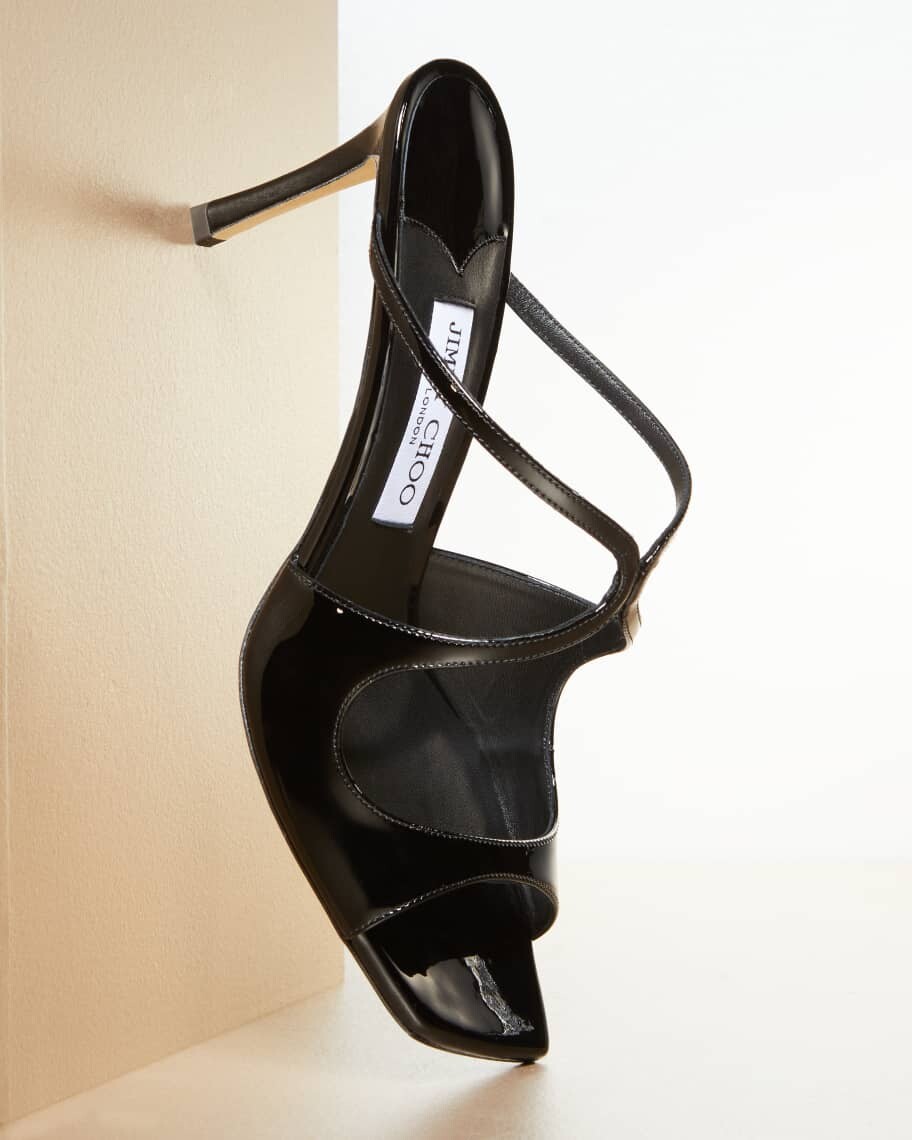 

Сандалии-шлепанцы из лакированной кожи Anise Jimmy Choo
