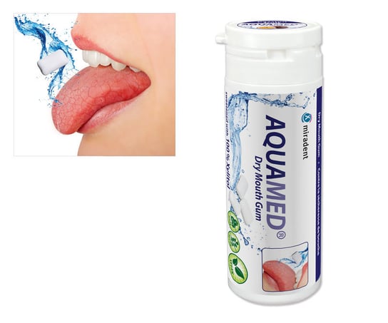 Жевательная резинка от сухости во рту, 30 шт. Aquamed, Miradent
