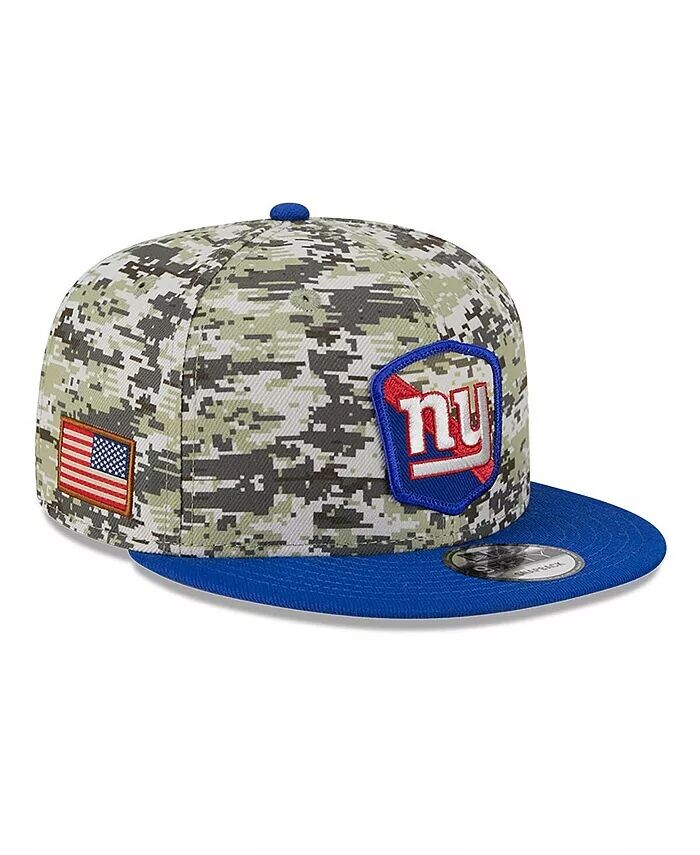 

Мужская камуфляжная кепка Snapback Royal New York Giants 2023 Salute To Service 9FIFTY New Era, зеленый