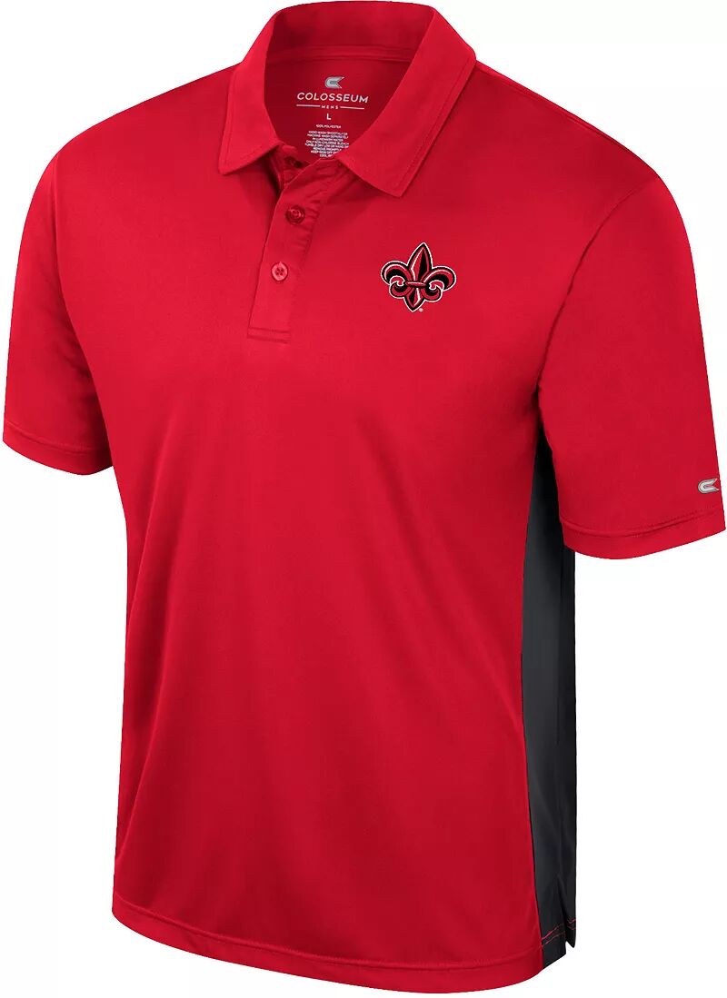Colosseum Мужская красная футболка-поло Louisiana-Lafayette Ragin' Cajuns