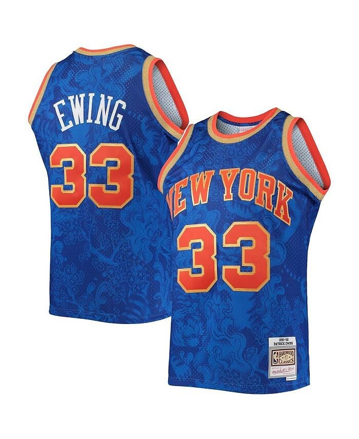 

Мужская синяя майка Патрика Юинга New York Knicks Hardwood Classics 1991-92 Lunar New Year Swingman Mitchell & Ness, синий