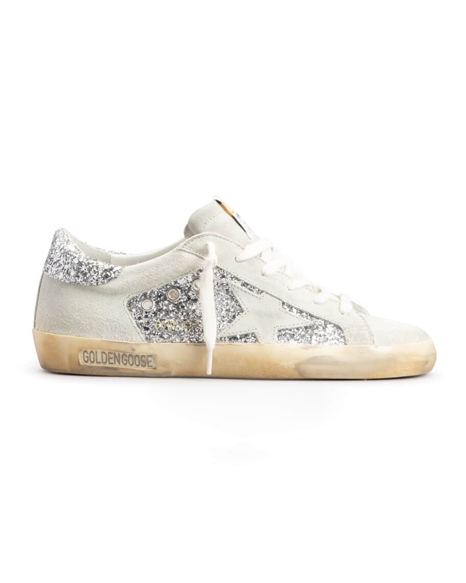 

Блестящие замшевые кроссовки Superstar Golden Goose