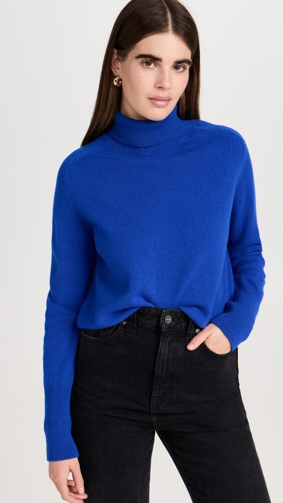 

Свитер Victoria Beckham Polo Neck, сапфировый