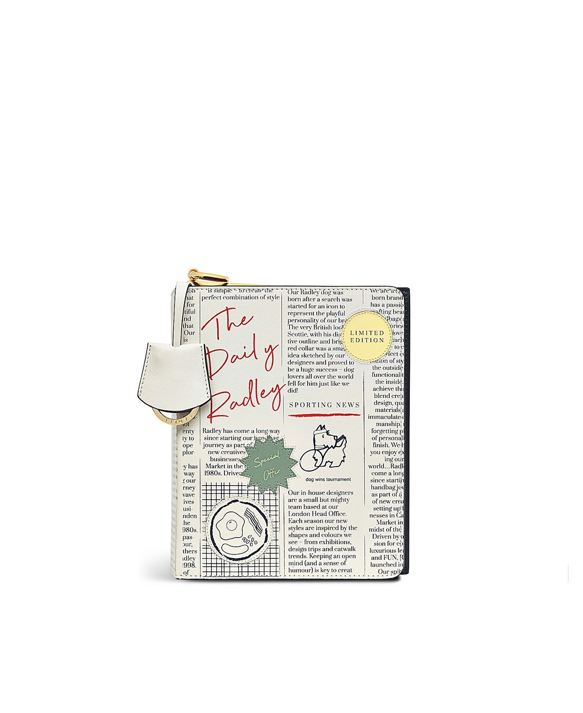 

Маленькая кожаная сумка через плечо Book Street с клапаном Radley London, белый