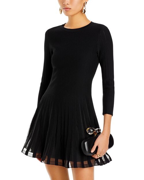 

Мини-платье Tabitha с прозрачным подолом MILLY, цвет Black