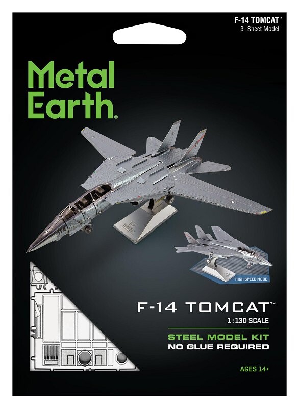 

Metal Earth, модель истребителя F-14 Tomcat для сборки. Fascinations