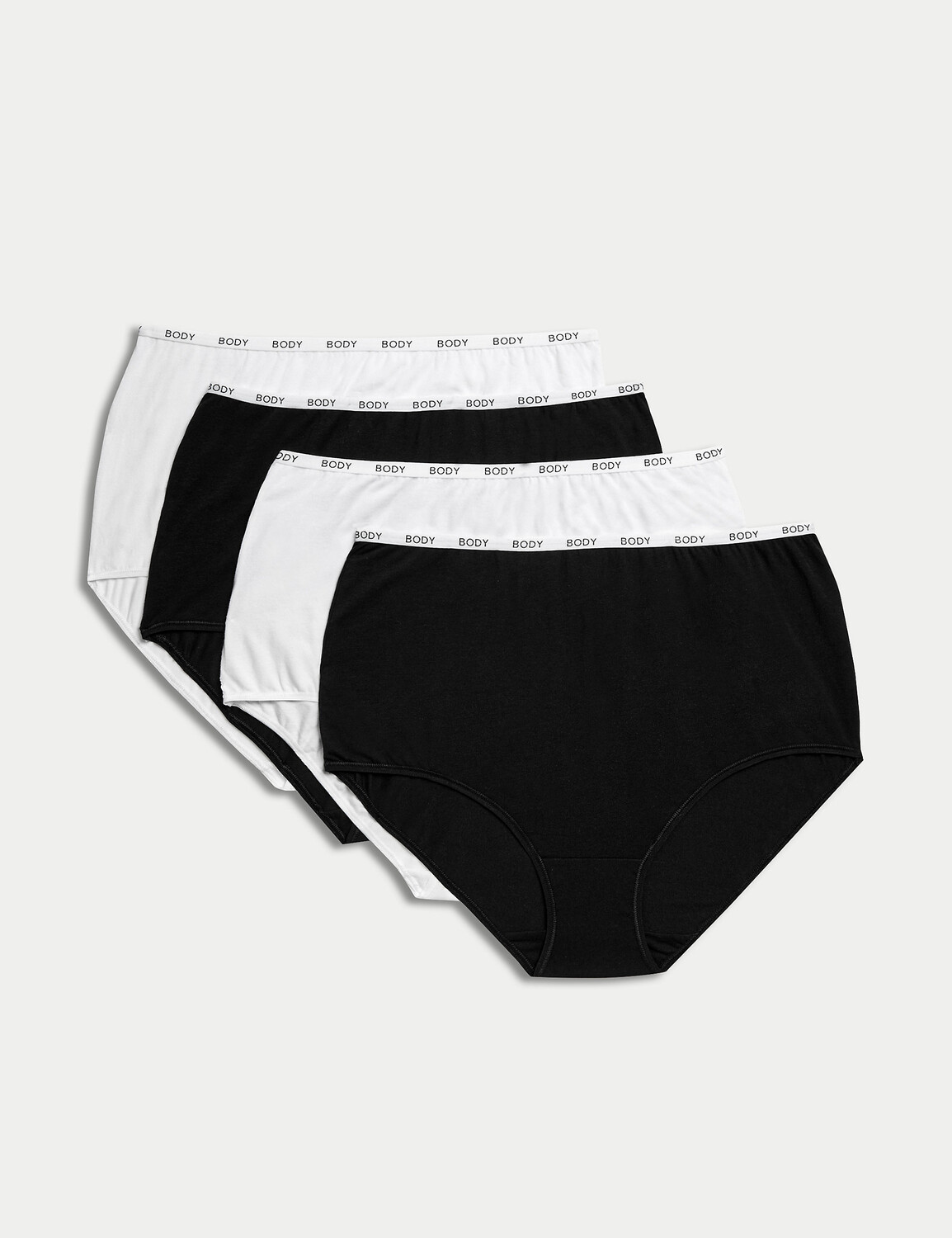 

Хлопок из 4 предметов с полными трусами Cool Comfort Body, черный