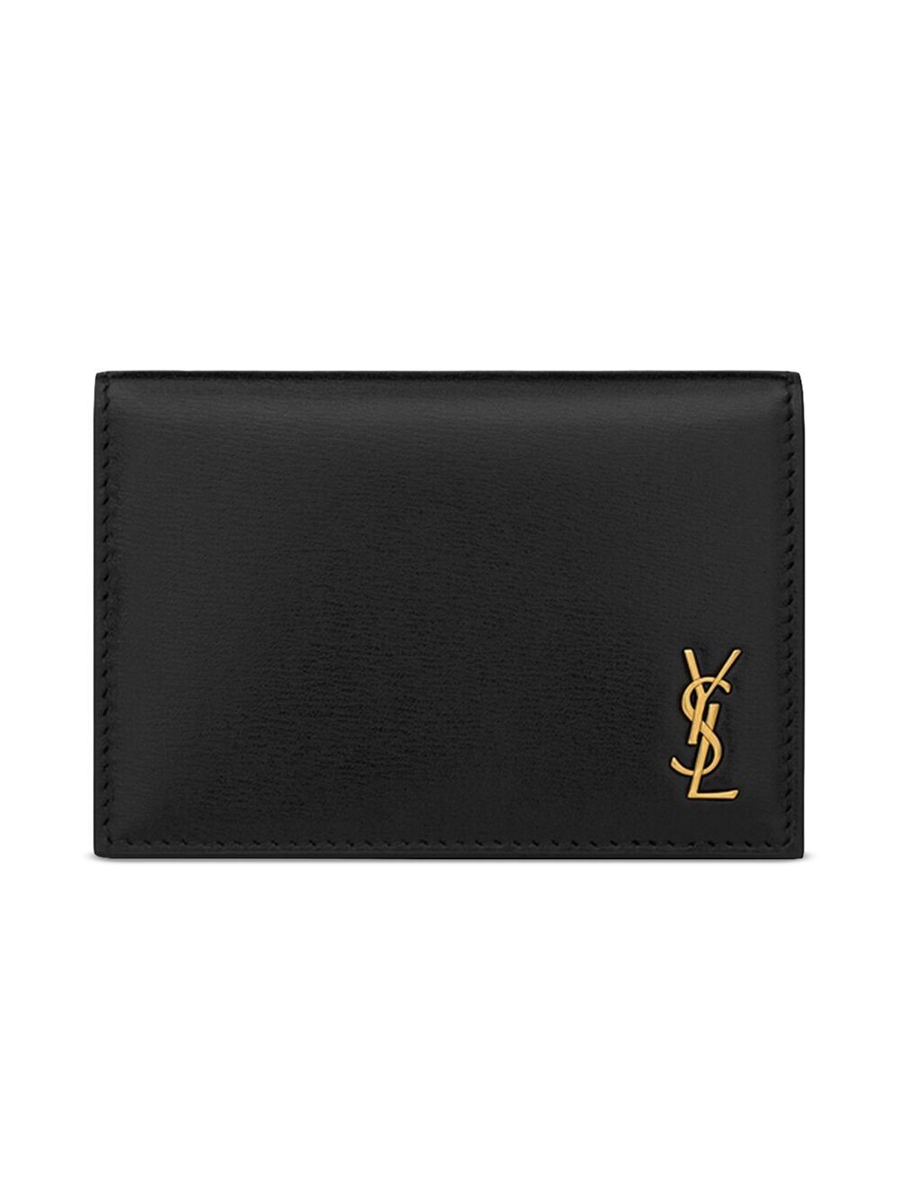 

Визитница Tiny Cassandre из глянцевой кожи Saint Laurent, неро