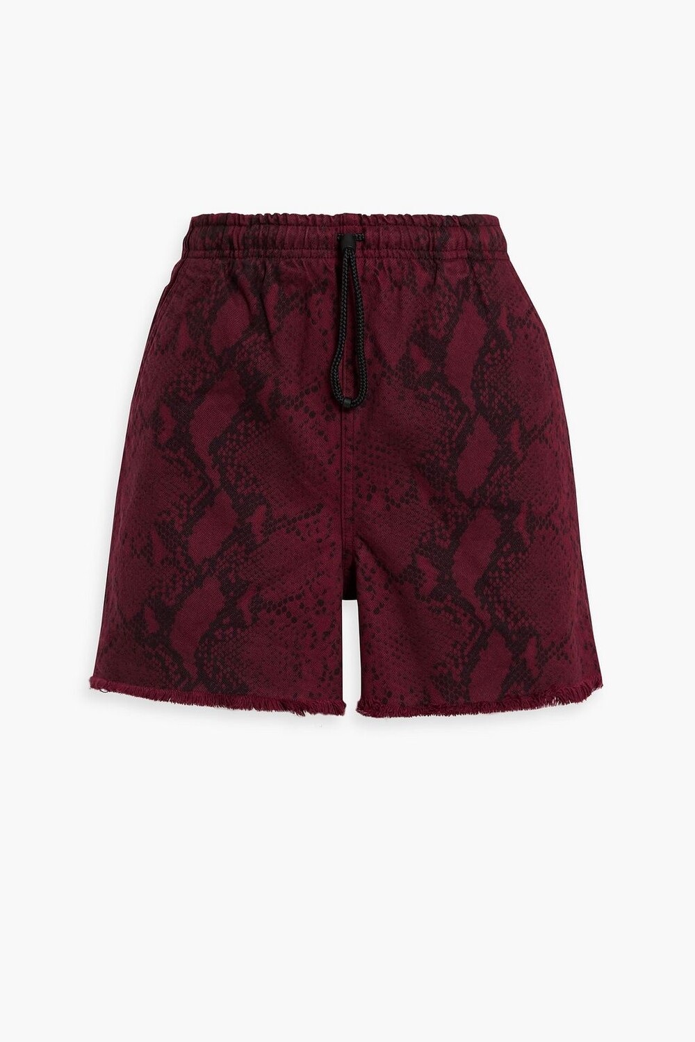 

Джинсовые шорты со змеиным принтом ALEXANDER WANG, бордовый