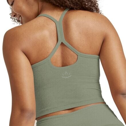 

Укороченная майка Spacedye Slim Racerback женская Beyond Yoga, цвет Grey Sage Heather