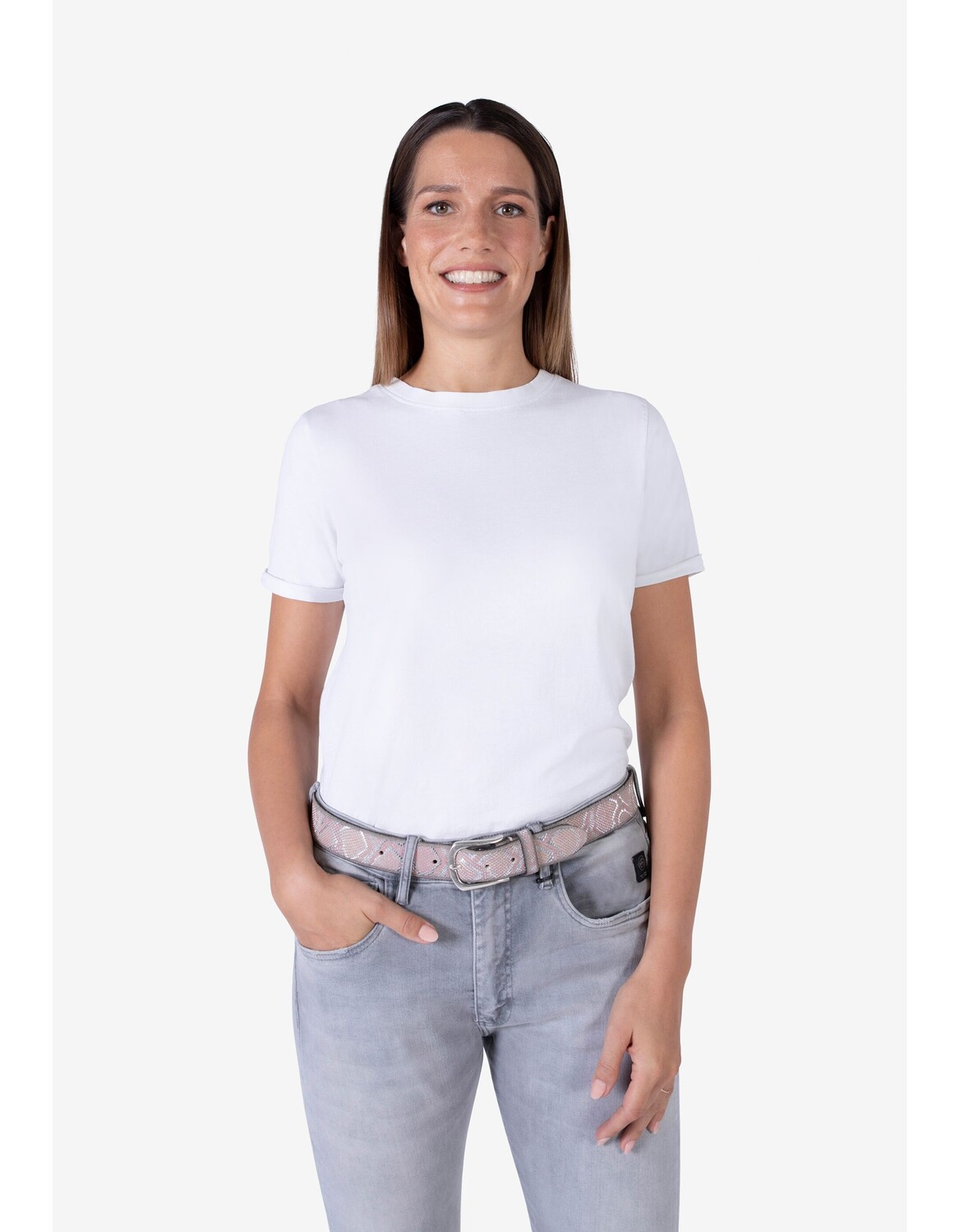 

Ремень b.belt Leder Sabia, цвет rosa/silber metallic