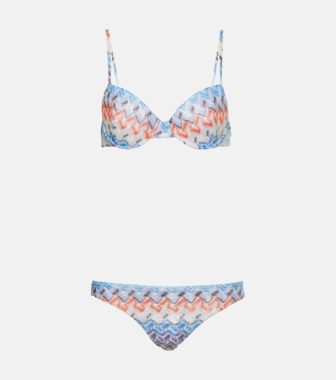 

Бикини с треугольными чашечками зигзаг Missoni, разноцветный, Серый