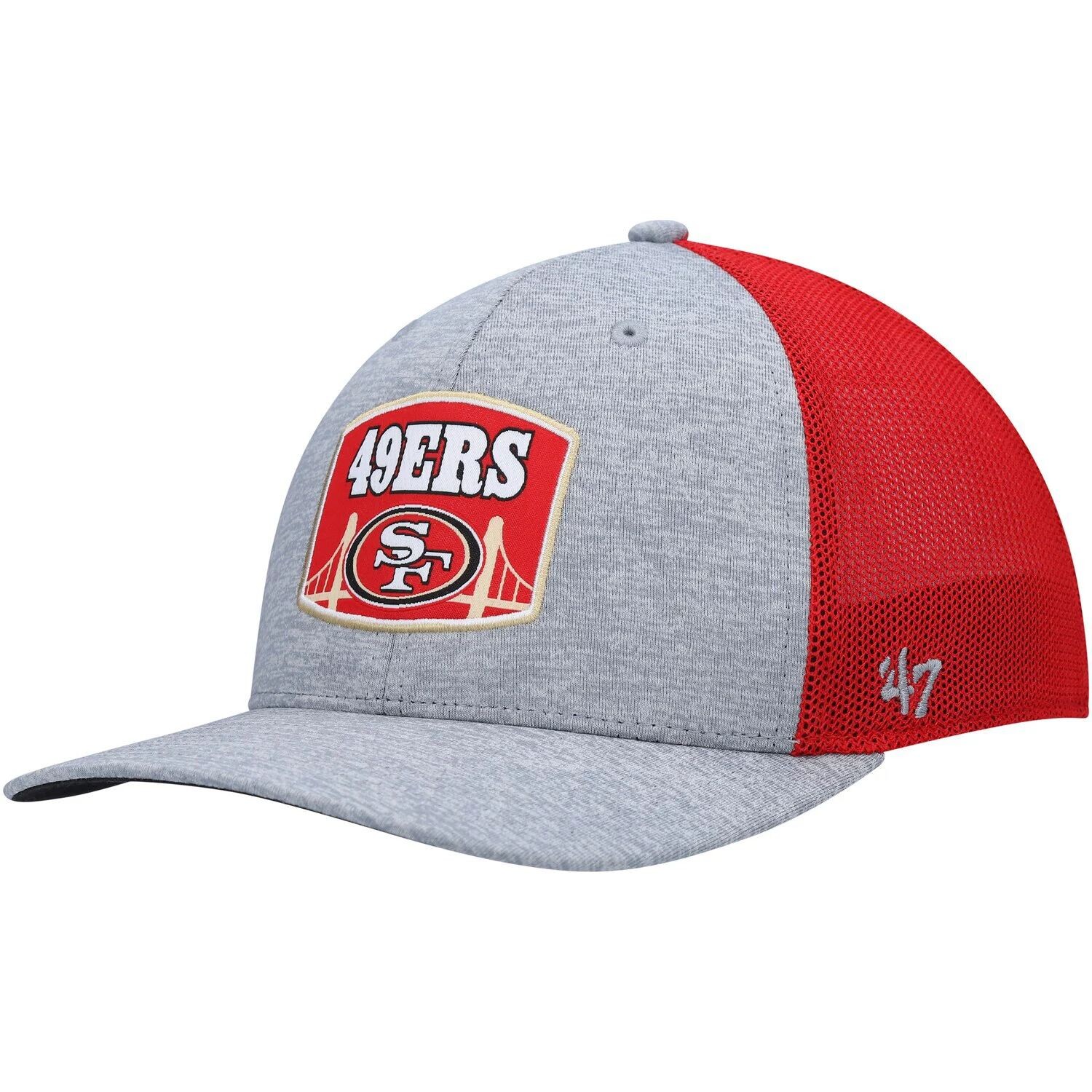 

Мужская гибкая кепка мотиватор San Francisco 49ers '47 Heathered Grey/Scarlet