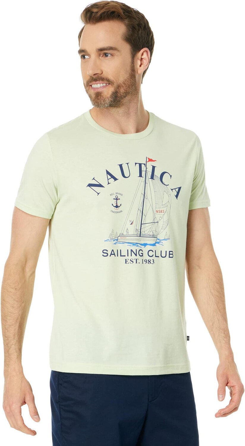 

Футболка с экологически чистым рисунком Nautica, цвет Lime Ice
