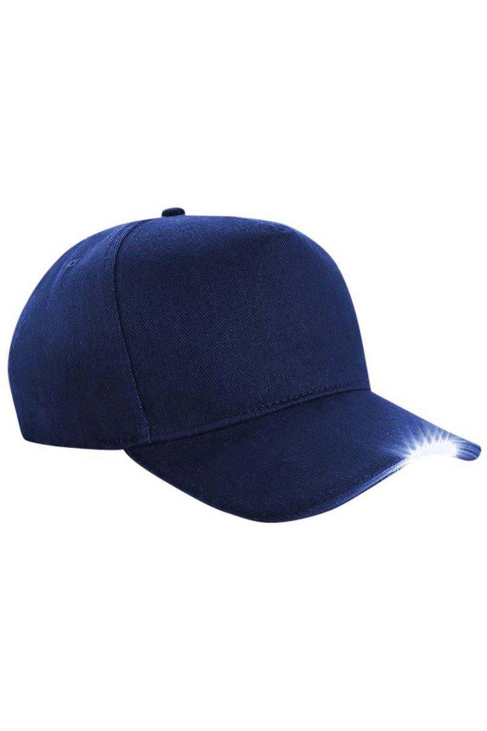 Бейсбольная кепка со светодиодной подсветкой Beechfield, темно-синий