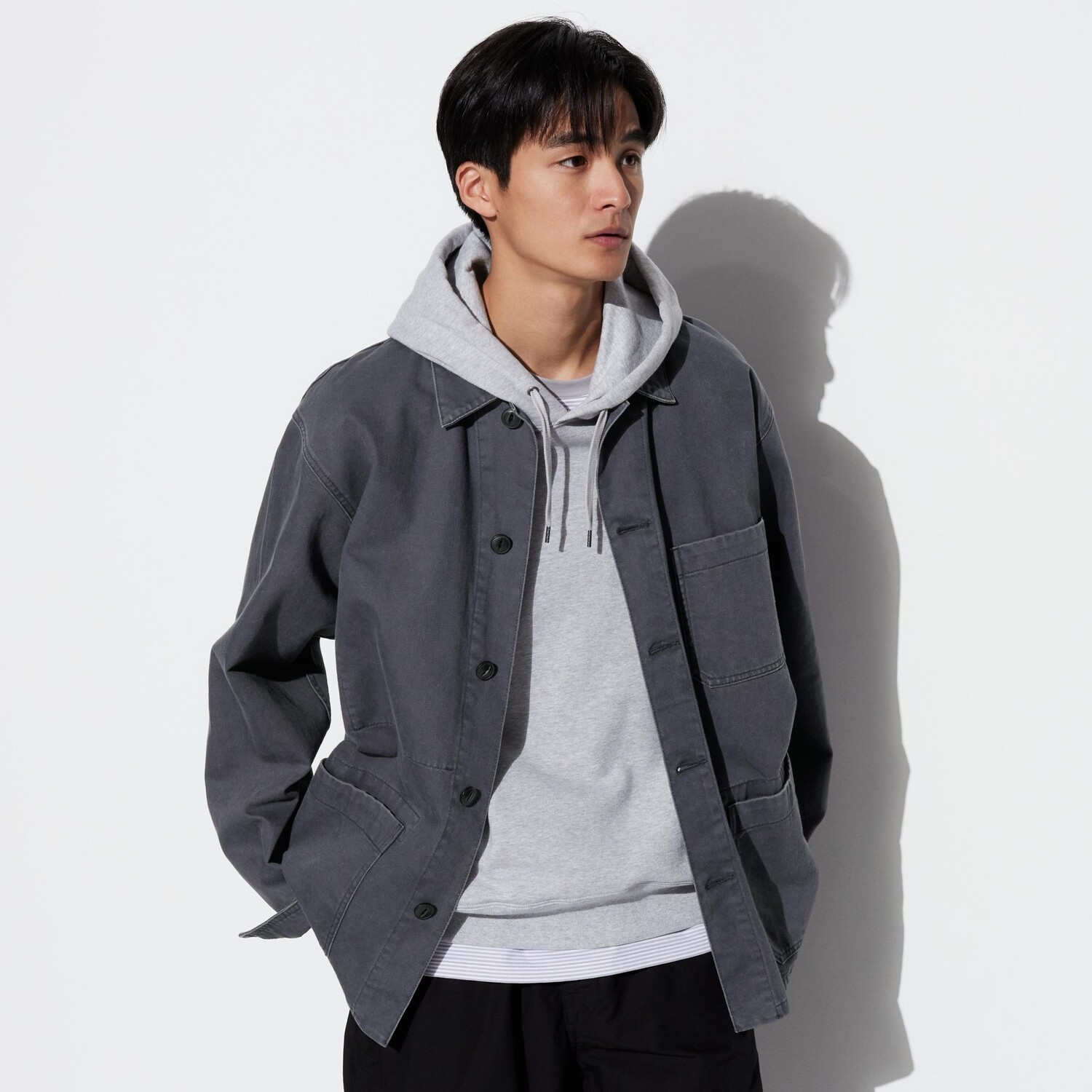 

Куртка UNIQLO с большими карманами, серый