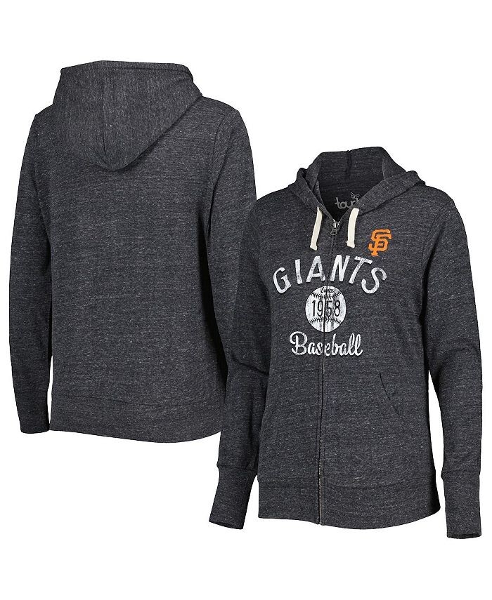 

Женская черная толстовка с молнией во всю длину San Francisco Giants Training Camp Tri-Blend Touch, черный