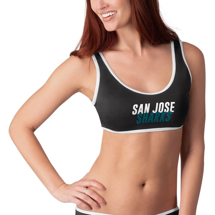 

Топ бикини G-III 4Her by Carl Banks San Jose Sharks, черный