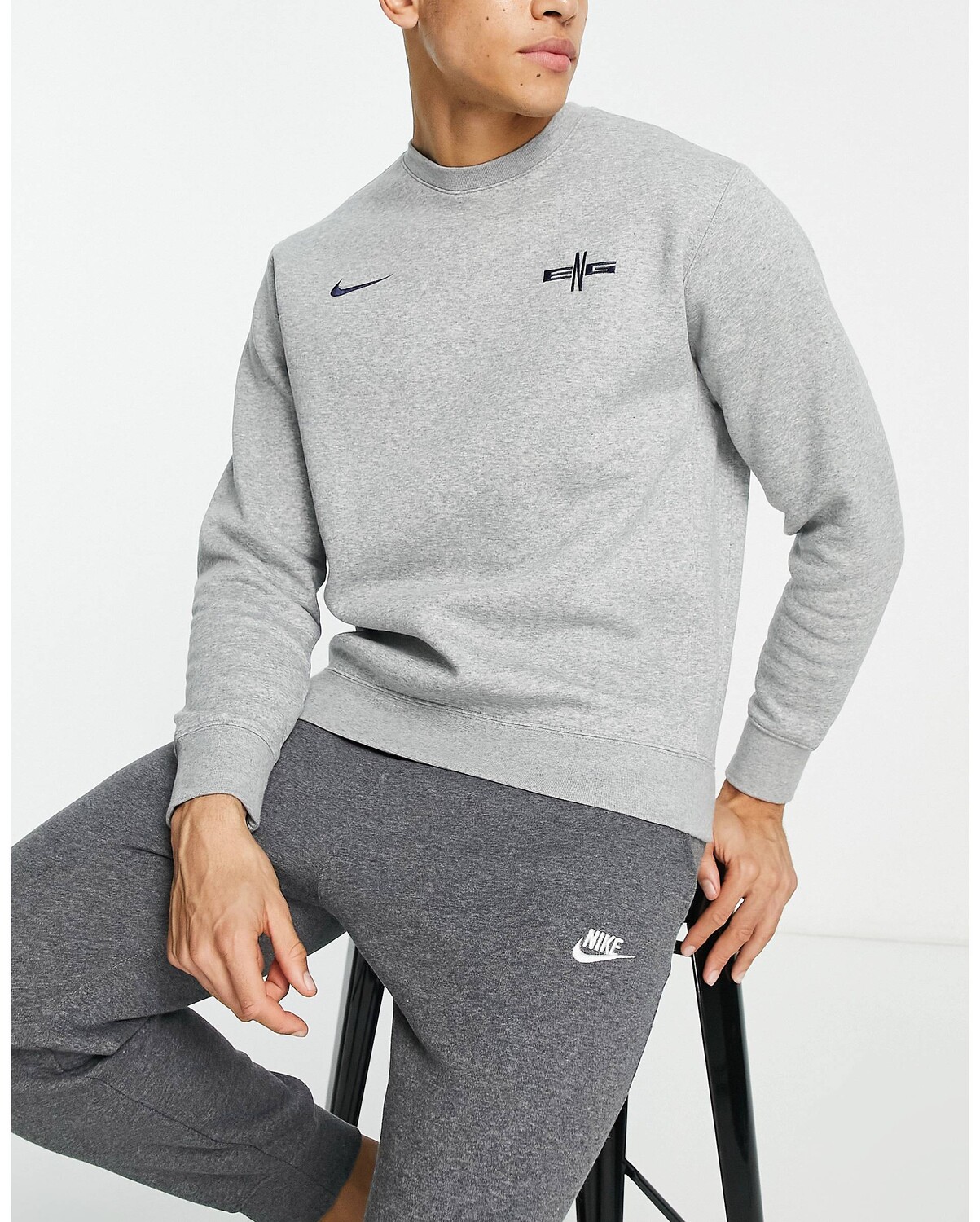 

Серая толстовка с круглым вырезом Nike Football England, Серый