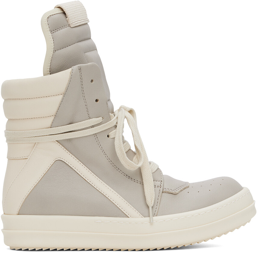 

Кремового цвета кроссовки Geobasket Rick Owens, цвет Pearl/Milk/Milk