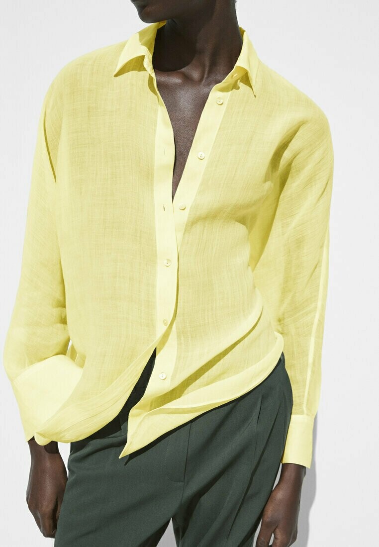 

Блузка на пуговицах Massimo Dutti, желтый