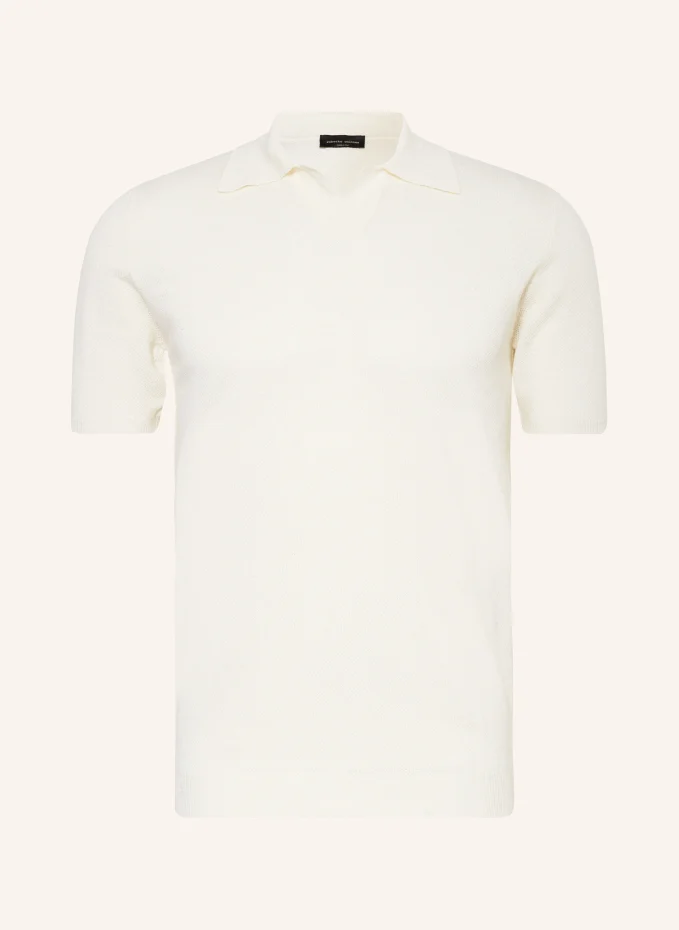 цена Трикотажная льняная рубашка-поло Roberto Collina, бежевый