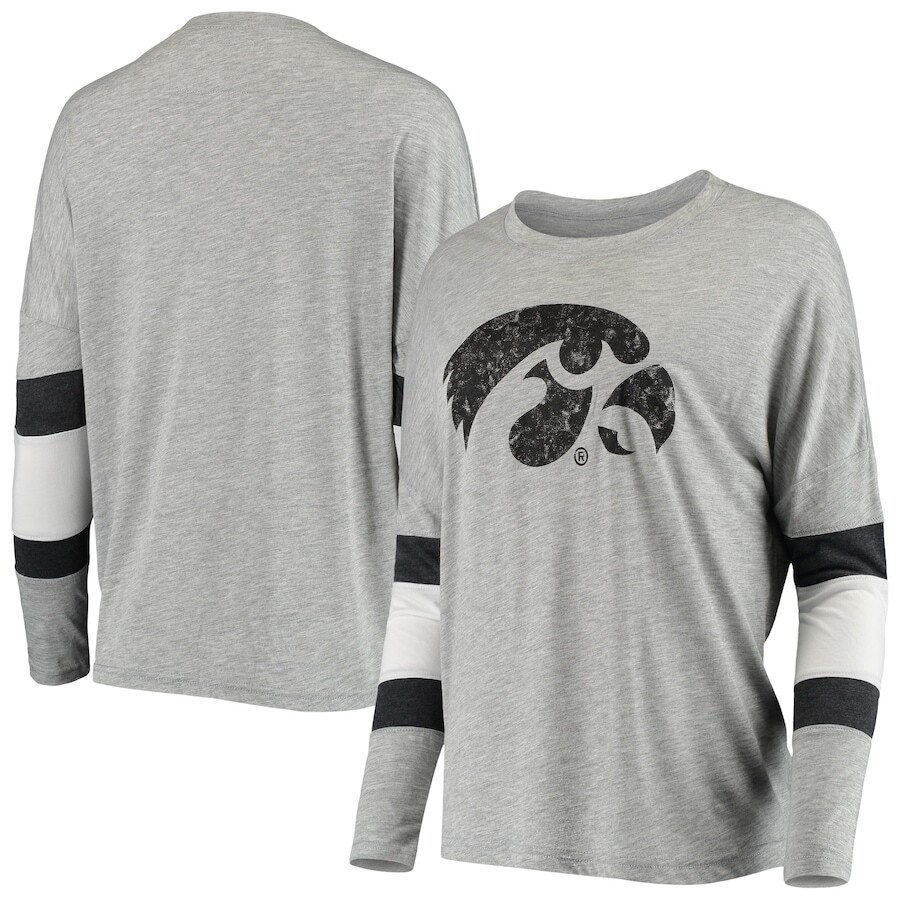 

Футболка с длинным рукавом Camp David Iowa Hawkeyes, серый