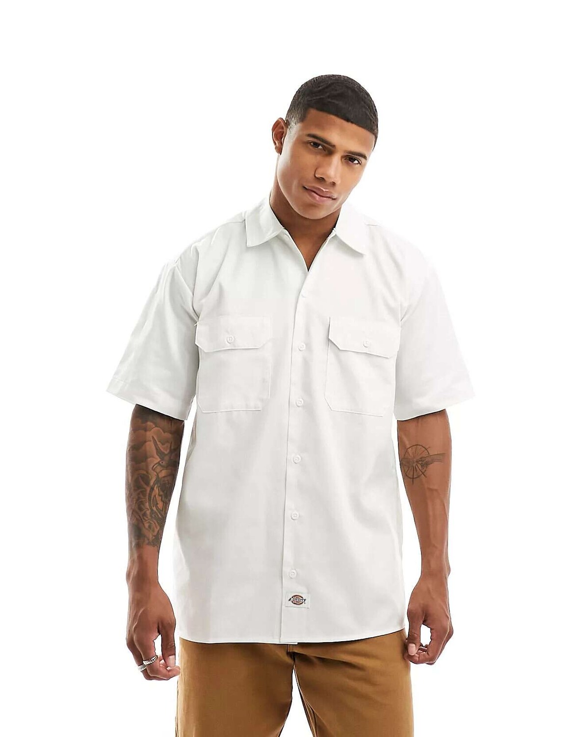 

Белая рабочая рубашка с короткими рукавами Dickies