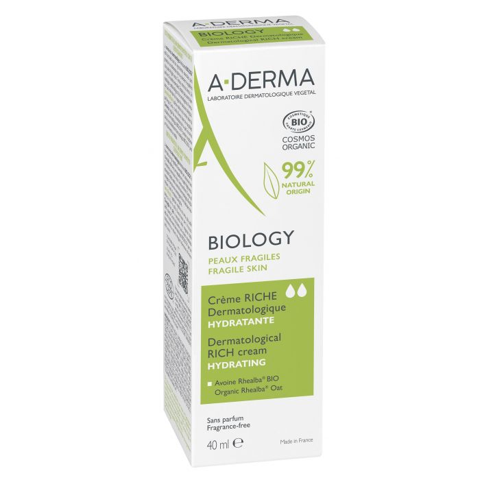 Крем для лица Biology Crema Rica A-Derma, 40 ml органический увлажняющий крем для сухой кожи лица a derma biology rich 40 мл