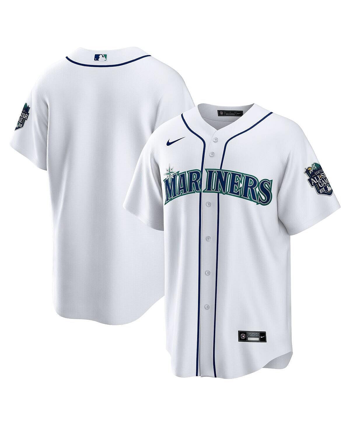 

Мужская белая футболка Seattle Mariners Home 2023 с нашивкой Матча всех звезд MLB, реплика игрока Nike