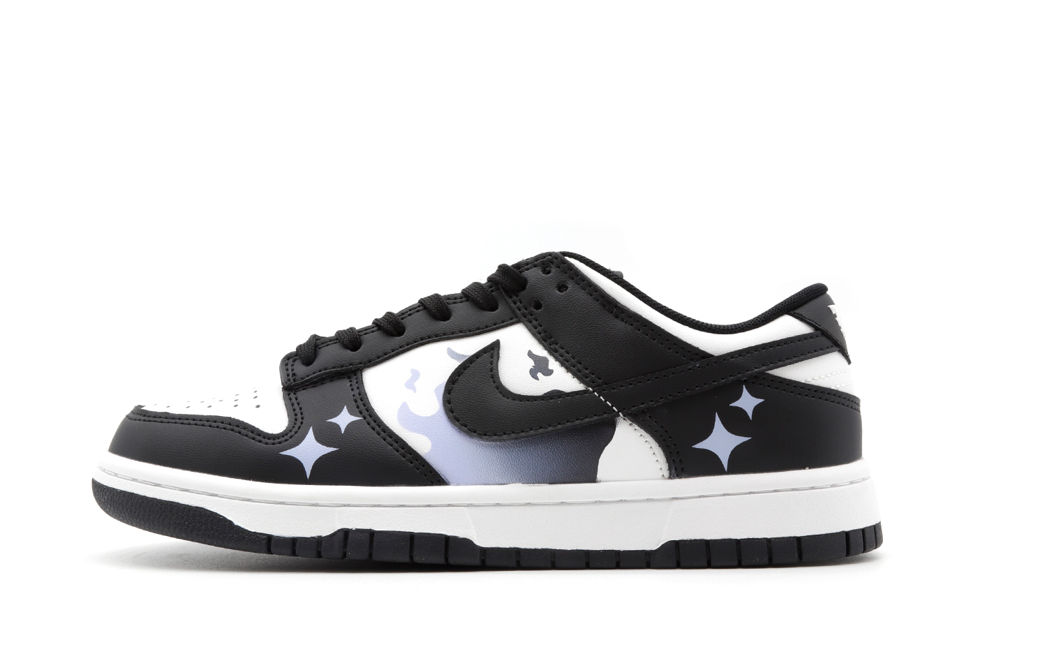 

Кроссовки Nike Dunk Skateboarding Shoes Unisex Low-top Black/white/blue, черный