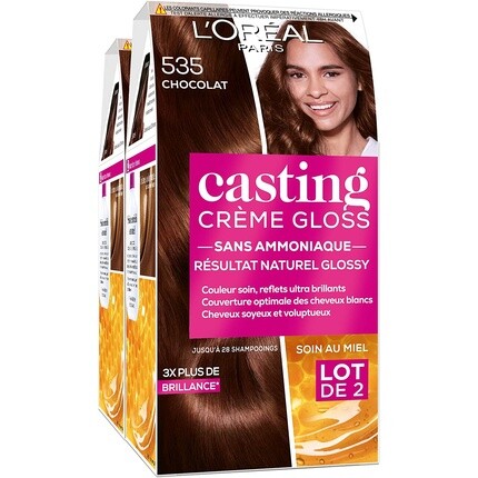 

Paris Casting Crёme Gloss Мерцающие тона без аммиака 535 Шоколад 2 шт., Casting Creme Gloss